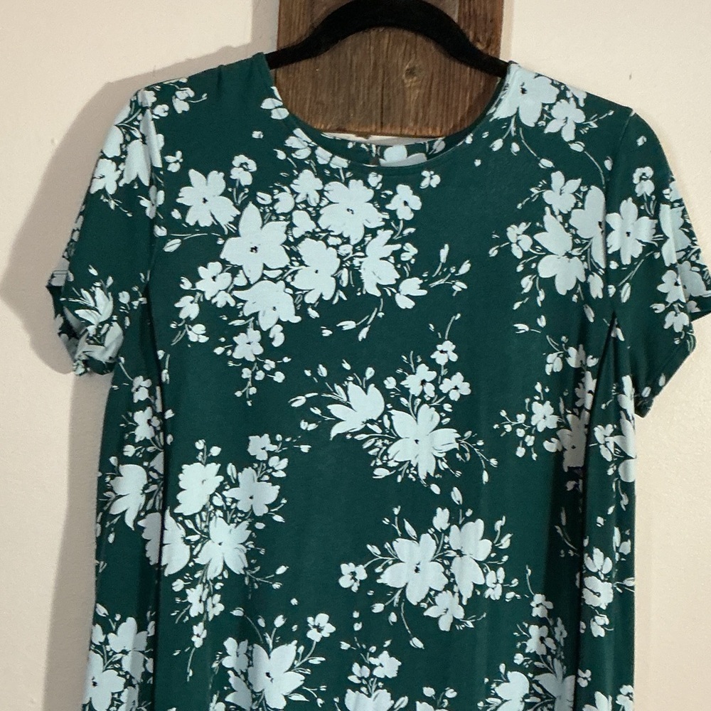 J Jill Everwear Collection Floral Green and White Dress - Picture 3 of 5